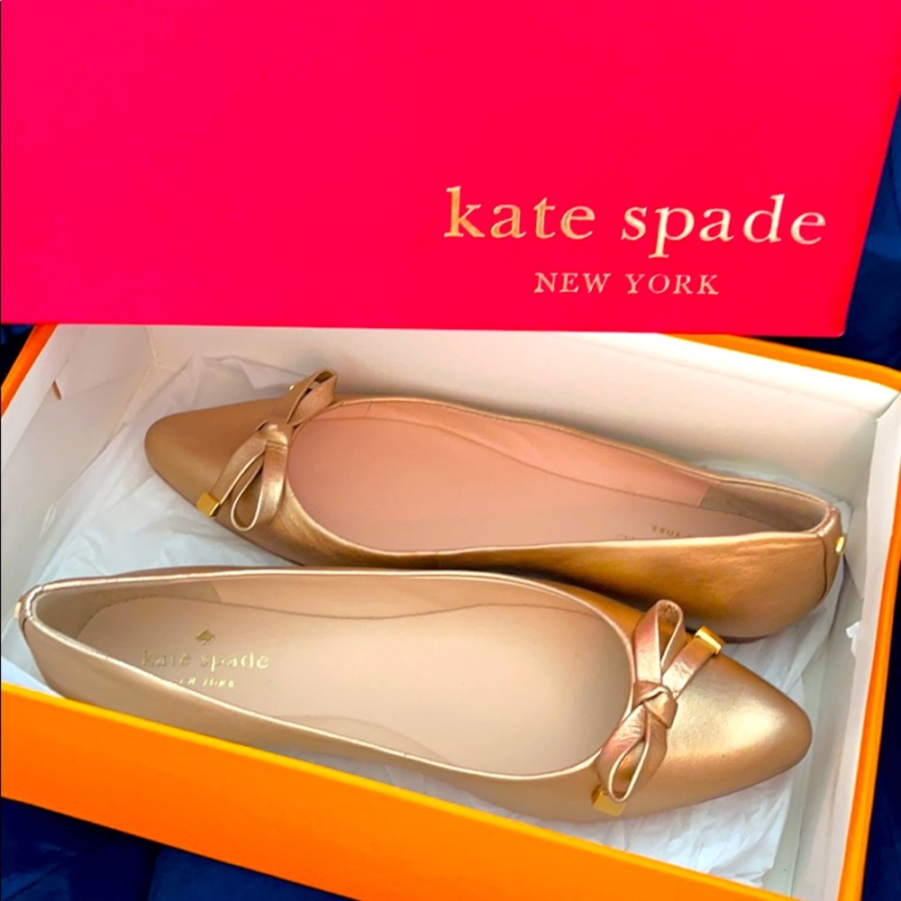 BRAND NEW Metallic Bronze Ballerina Flats 6.5